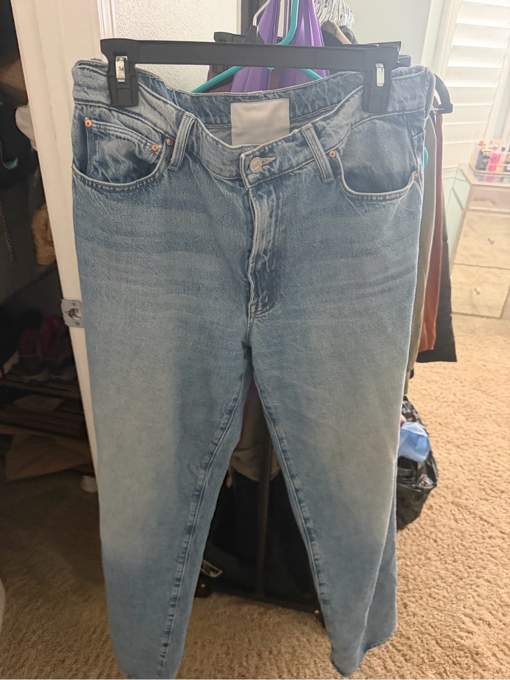 Mother Jeans Light Blue Women's Wide Leg Jeans - Picture 3 of 7